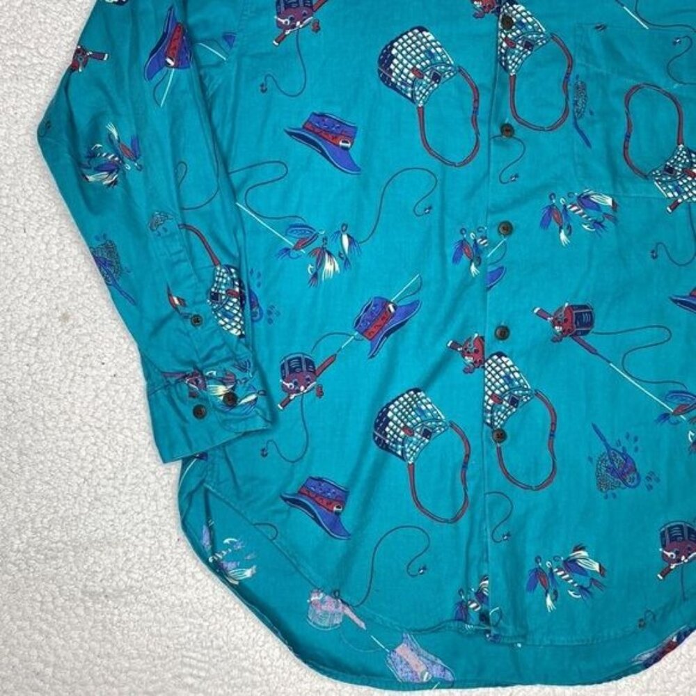 GAP Fishing AOP Long Sleeve Button Down: Size Small - Picture 5 of 12